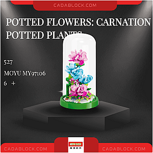 MOYU MY97106 Potted Flowers: Carnation Potted Plants Creator Expert