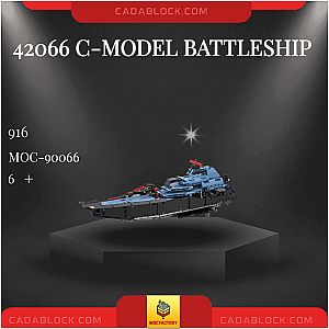 MOC Factory 90066 42066 C-model BATTLESHIP Technician