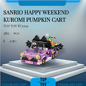 TOPTOY TC1709 Sanrio Happy Weekend Kuromi Pumpkin Cart Creator Expert