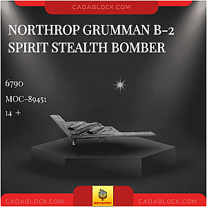 MOC Factory 89451 Northrop Grumman B-2 Spirit Stealth Bomber Space