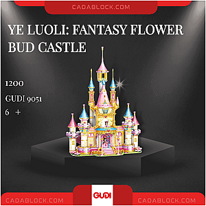 GUDI 9051 Ye Luoli: Fantasy Flower Bud Castle Modular Building