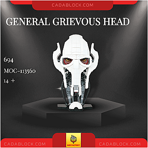 MOC Factory 113560 General Grievous Head Star Wars