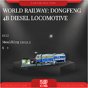MOULD KING 12022.2 World Railway: Dongfeng 4B Diesel Locomotive Technician