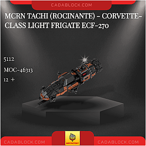 MOC Factory 46313 MCRN Tachi (Rocinante) - Corvette-Class Light Frigate ECF-270 Space