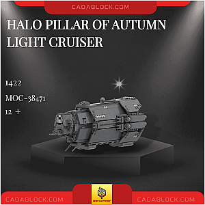 MOC Factory 38471 HALO Pillar of Autumn Light Cruiser Military