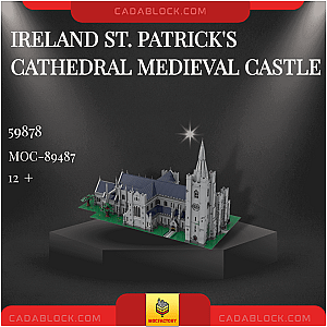 MOC Factory 89487 Ireland St. Patrick's Cathedral Medieval Castle Modular Building