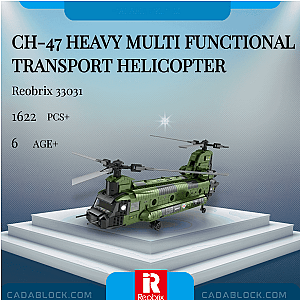 REOBRIX 33031 CH-47 Heavy Multi Functional Transport Helicopter Military