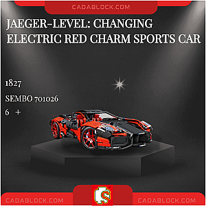 SEMBO 701026 Jaeger-Level: Changing Electric Red Charm Sports Car Technician