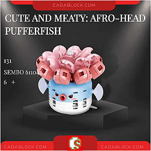 SEMBO 611042 Cute and Meaty: Afro-head Pufferfish Creator Expert