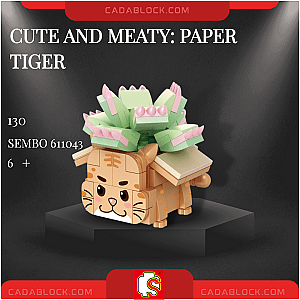 SEMBO 611043 Cute and Meaty: Paper Tiger Creator Expert