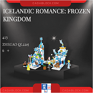 ZHEGAO QL2215 Icelandic Romance: Frozen Kingdom Creator Expert