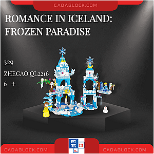 ZHEGAO QL2216 Romance in Iceland: Frozen Paradise Creator Expert