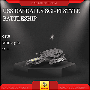 MOC Factory 35381 USS Daedalus Sci-Fi Style Battleship Space