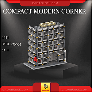 MOC Factory 79095 Compact Modern Corner Modular Building