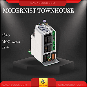 MOC Factory 74302 Modernist Townhouse Modular Building