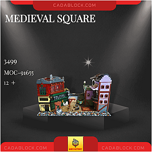 MOC Factory 91655 Medieval Square Modular Building