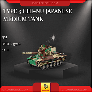 MOC Factory 57728 Type 3 Chi-Nu Japanese Medium Tank Military