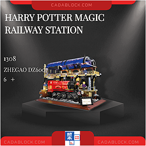 ZHEGAO DZ6007 Harry Potter Magic Railway Station Movies and Games