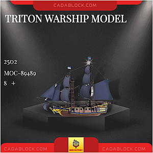 MOC Factory 89489 Triton Warship Model Creator Expert