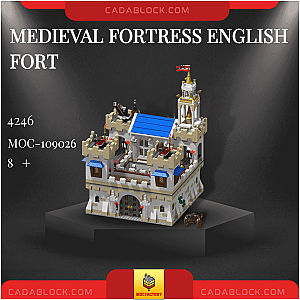MOC Factory 109026 Medieval Fortress English Fort Modular Building