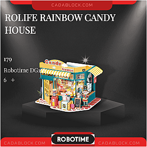 Robotime DG158 Rolife Rainbow Candy House Movies and Games