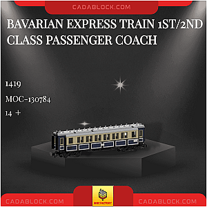 MOC Factory 130784 Bavarian Express Train 1st/2nd Class Passenger Coach Technician