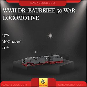 MOC Factory 129996 WWII DR-Baureihe 50 War Locomotive Technician