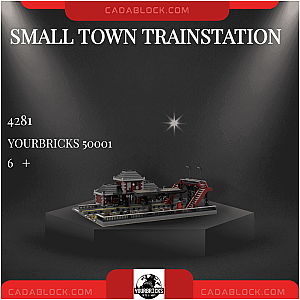 YOURBRICKS 50001 Small Town Trainstation Modular Building