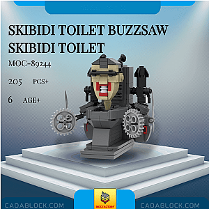MOC Factory 89244 Skibidi Toilet Buzzsaw Skibidi Toilet Movies and Games