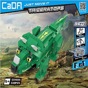 DoubleE/ CADA C51039 Sound and Light Control: Triceratops, Pterosaurs Theme Series