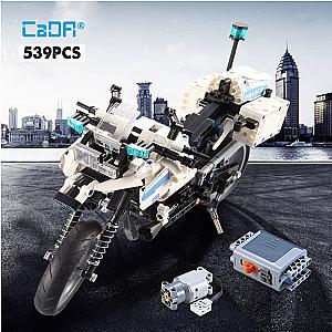 DoubleE / CADA C51023 Two-wheeled Police Motorcycle Building Blocks - Technician Block