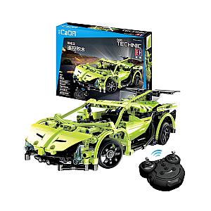 DoubleE / CADA C51007 Green Sword Sports Car Remote Control Building Blocks - Technician Block