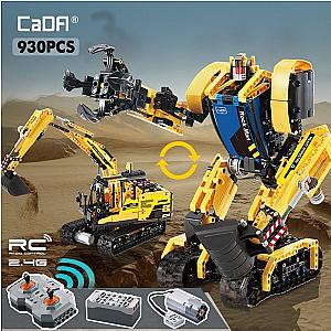 DoubleE / CADA C51026 Stone Robots, Excavators - Technician Block