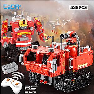 DoubleE / CADA C51048 Fire Robot Finley Remote Control Building Blocks - Technician Block