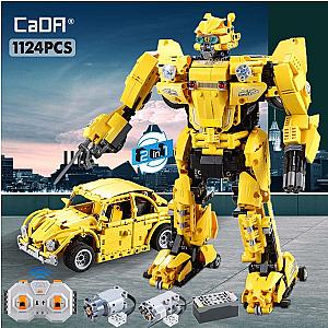 DoubleE / CADA C51029 Transformers: B127-Royal Bee Bumblebee, Yellow Beetle - Technician Block