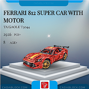 TaiGaoLe T5044 Ferrari 812 Super Car With Motor Technician