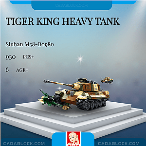 Sluban M38-B0980 Tiger King Heavy Tank Military