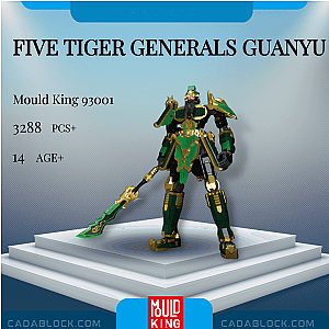 MOULD KING 93001 Five Tiger Generals GuanYu Creator Expert