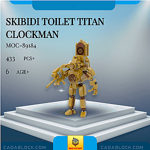 MOC Factory 89184 Skibidi Toilet Titan Clockman Movies and Games