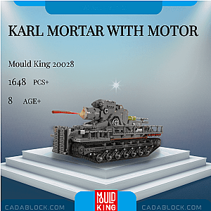 MOULD KING 20028 Karl Mortar With Motor Military