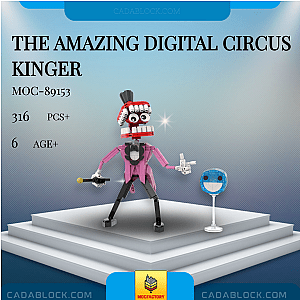 MOC Factory 89153 The Amazing Digital Circus Kinger Movies and Games