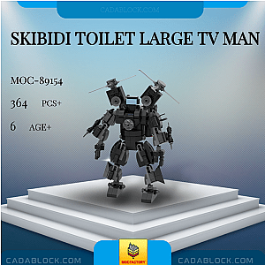 MOC Factory 89154 Skibidi Toilet Large TV Man Movies and Games