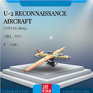 JIESTAR 58093 U-2 Reconnaissance Aircraft Military