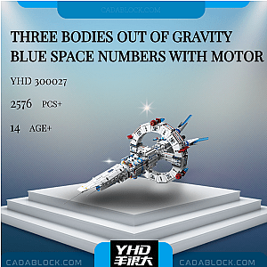 YHD 300027 Three Bodies Out Of Gravity Blue Space Numbers With Motor Movies and Games