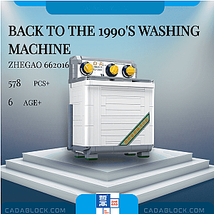 ZHEGAO 662016 Back To The 1990's Washing Machine Creator Expert