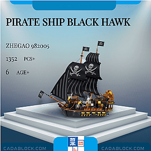 ZHEGAO 982005 Pirate Ship Black Hawk Technician