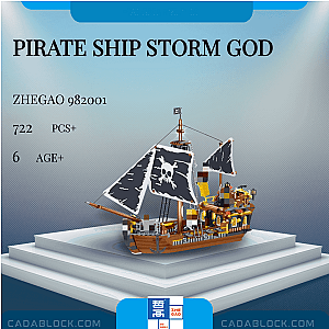 ZHEGAO 982001 Pirate Ship Storm God Technician