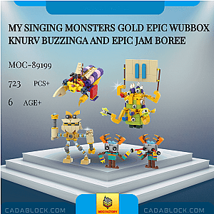 MOC Factory 89199 My Singing Monsters Gold Epic Wubbox Knurv Buzzinga and Epic Jam Boree Movies and Games