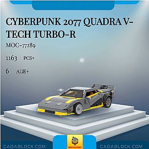 MOC Factory 77289 CYBERPUNK 2077 QUADRA V-TECH TURBO-R Technician