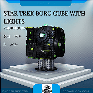 YOURBRICKS 60001 Star Trek Borg Cube with Lights Movies and Games